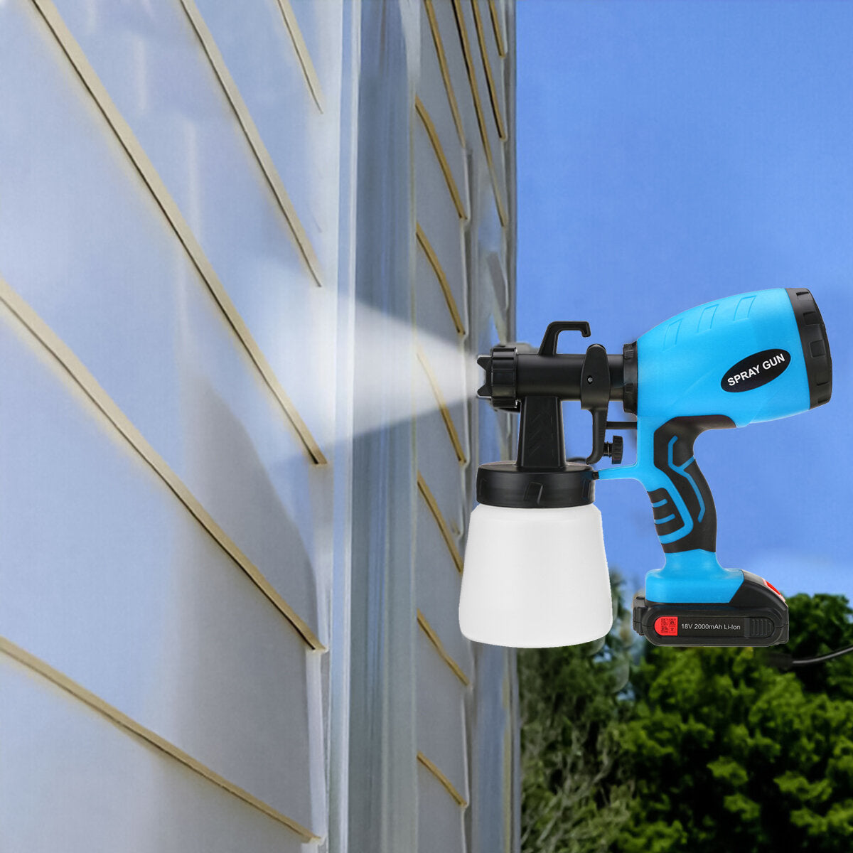 2000 mah draagbare elektrische verfspuit draadloze handheld spuitpistolen thuis indoor omheining schilderen tool voor desinfectie verneveling schilderen