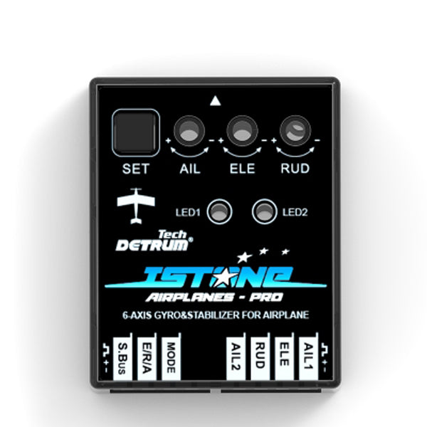 dynam detrum istone pro 6-assige gyro flight controller stabilisator met abs plastic systeem voor rc radiografische vliegtuig v vleugel
