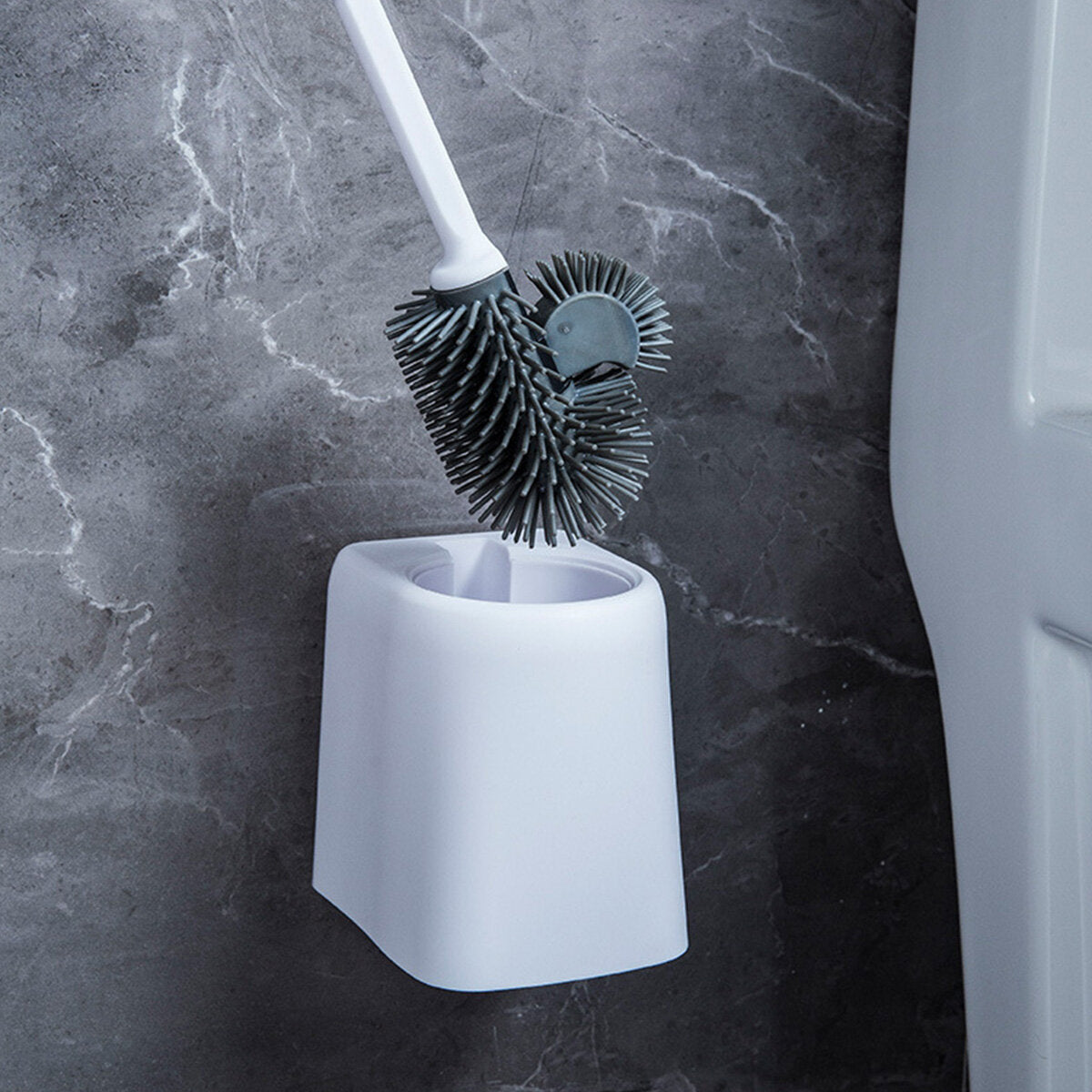 toiletborstelbeugel wandmontage badkamer schoonmaakborstel kit houder reinigingsset