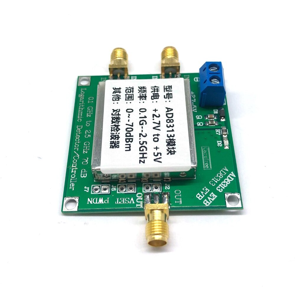 ad8313 0.1 ghz tot 2.5 ghz 70 db meertraps demodulatie logaritmische versterker 5v controller relais digitale module