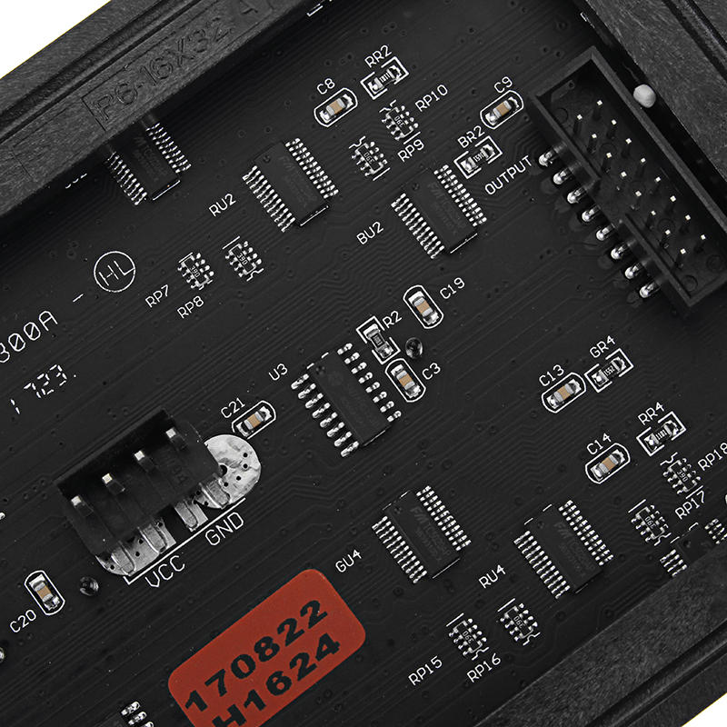 16x32 colorful multifunctionele klok muziek spectrum led-verlichting display gemonteerd dot matrix board