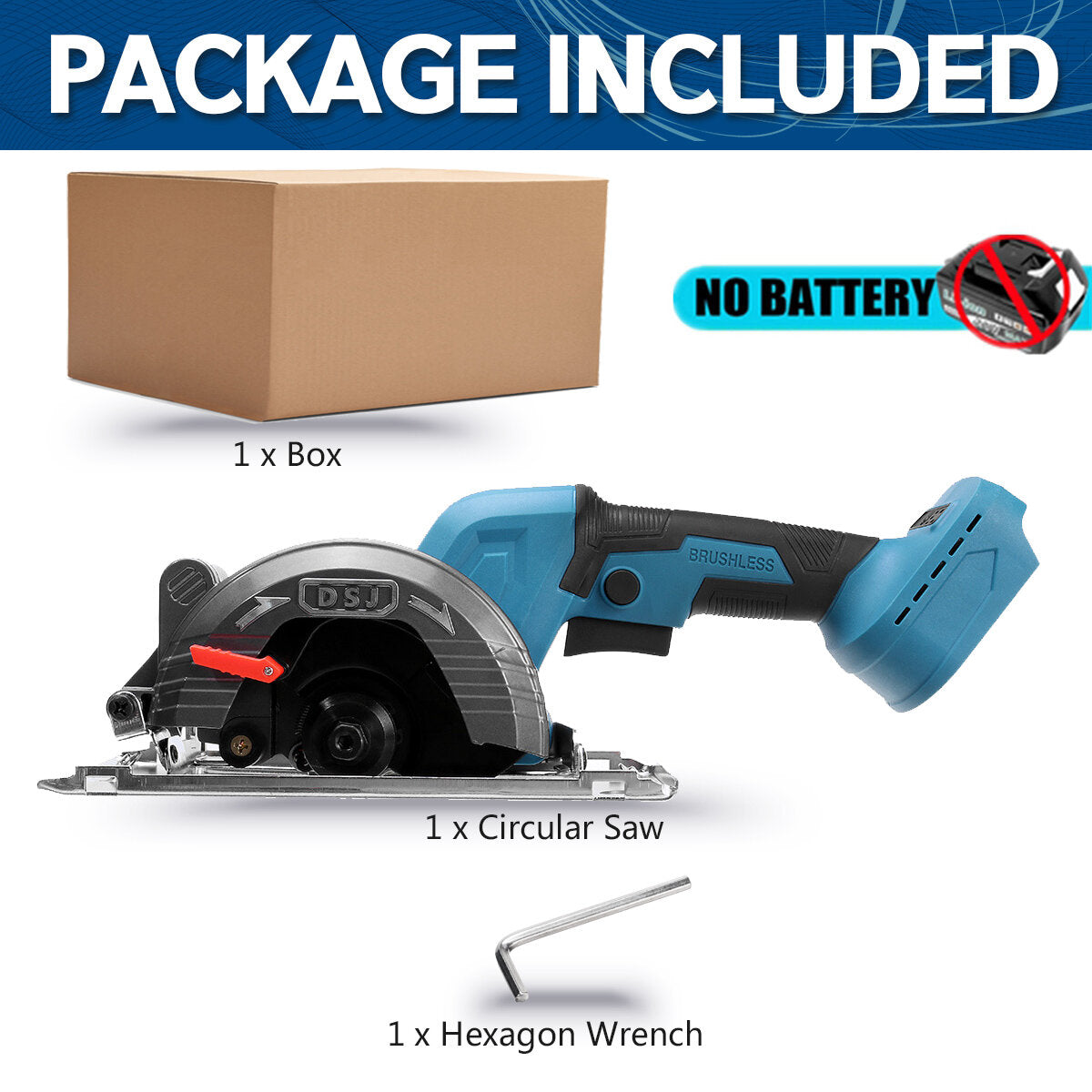 elektrische cirkelzaag 388vf 125 mm zaagblad borstelloos meerhoekig zagen geschikt met 18v-batterij