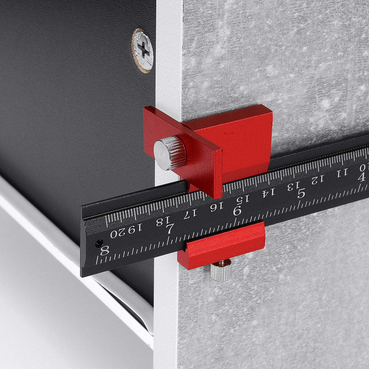 aluminium kast hardware jig armatuur 4mm + 5mm ponsen locator houtbewerking boor positionering gids t-liniaal