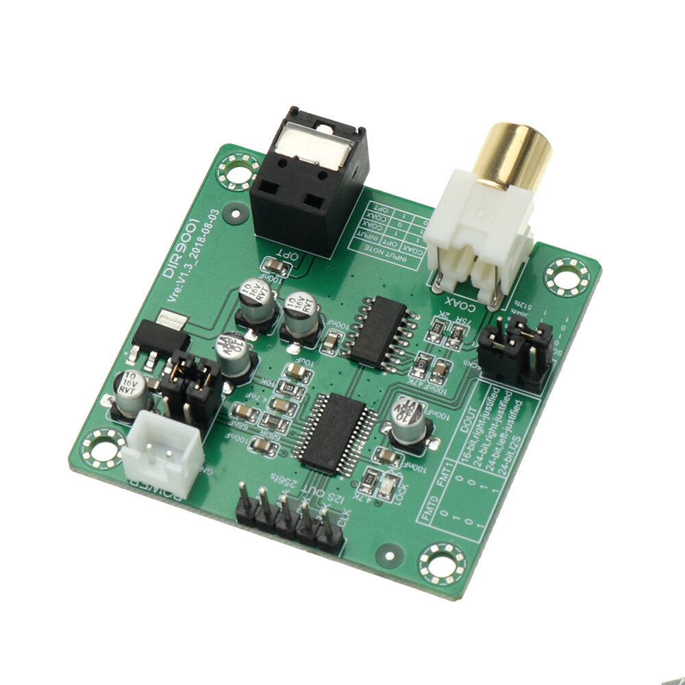 dir9001 module coaxiale optische vezel ontvangende module spdif to i2s output 24bit 96khz