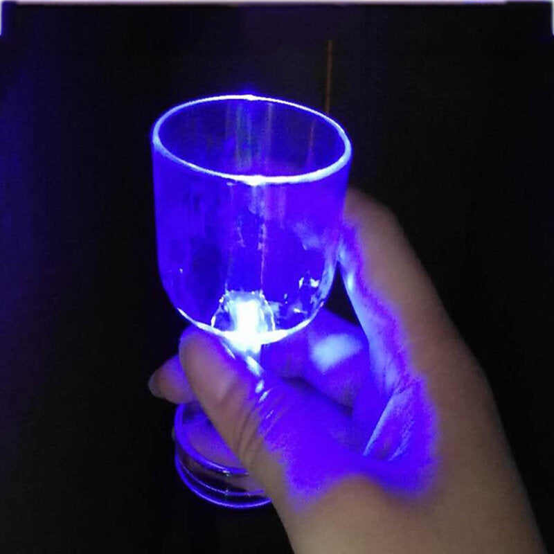 1 stuks led light-up cups 50 ml knipperende glow glazen mokken voor home party bruiloft decor