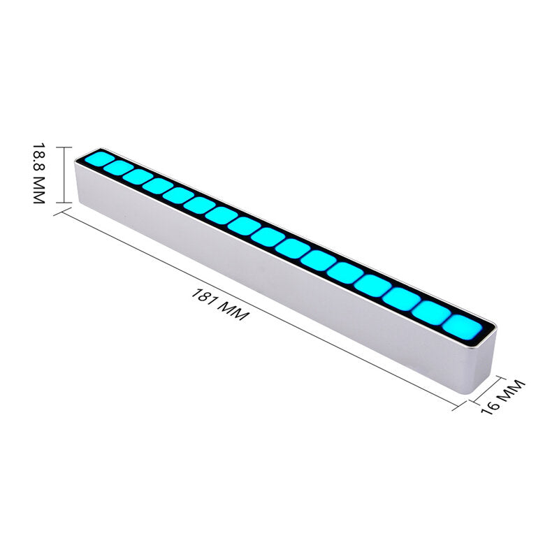 gemonteerd 16 niveau sound control level indicator blauwe led mono vu meter audio muziek spectrum board agc voor mp3 speaker versterkers diy