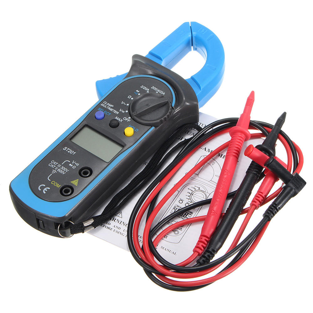 st-201 digitale stroomtang multimeter ohm ampèremeter ac / dc-spanning ac-stroomweerstandstester