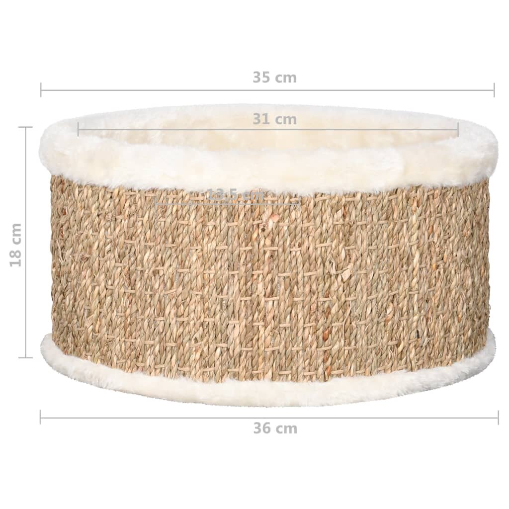 kattenmand rond 36 cm zeegras