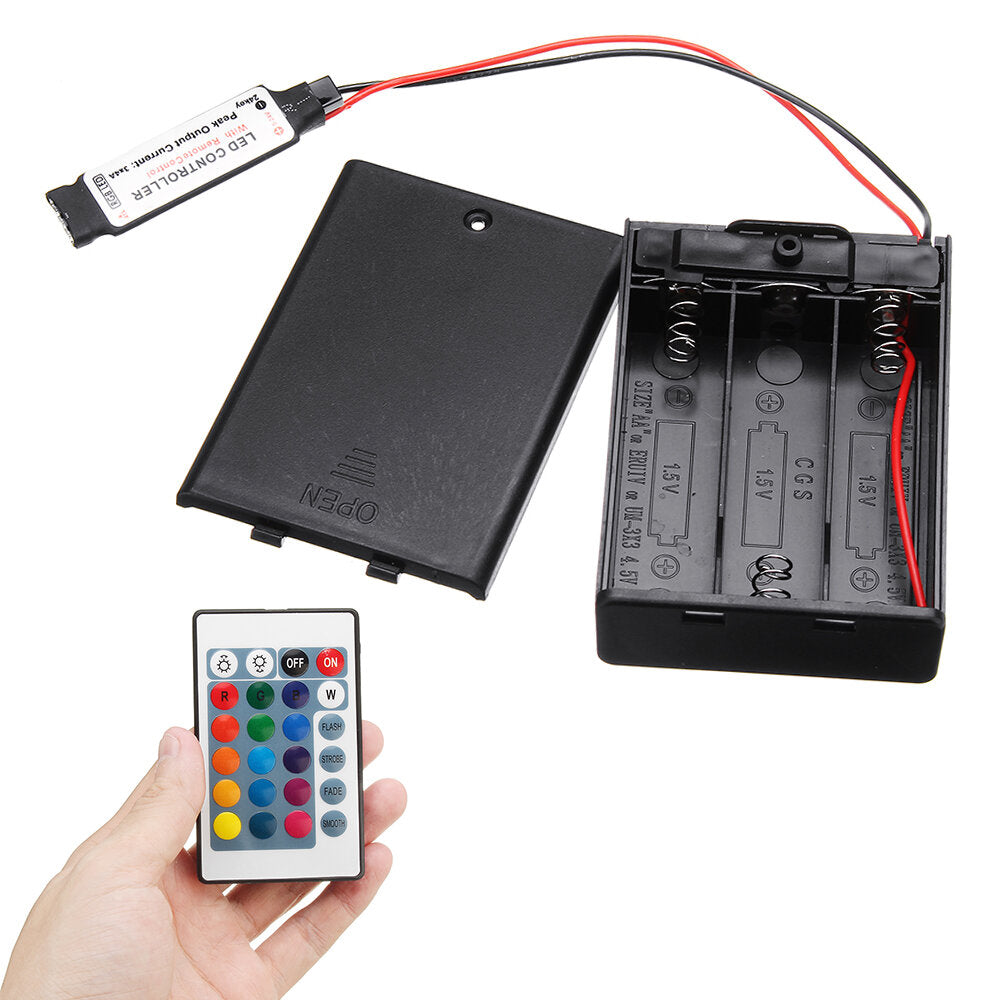 dc4.5v mini rf controller batterijbox met 24 toetsen afstandsbediening ...