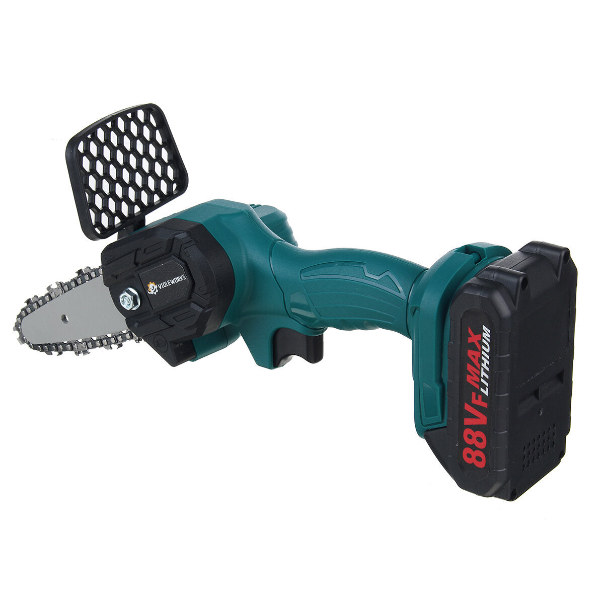 88 v draadloze elektrische zaag 4 inch eenhandige kettingzagen houtbewerking snijgereedschap w / 1 of 2 stuks batterij boom snoeischaar us plug