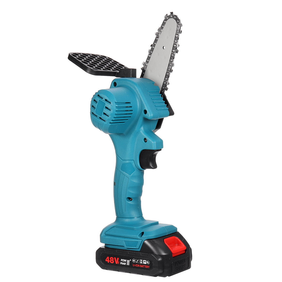 4 inch 800 w 48vf elektrische kettingzaag draagbare handheld houtsnijder houtbewerking snijgereedschap w / geen / 1 st / 2 stuks batterij eu-stekker
