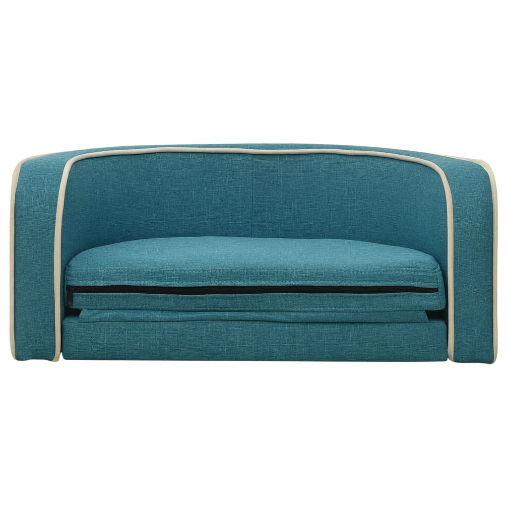hondensofa opvouwbaar 76x71x30 cm linnen turquoise