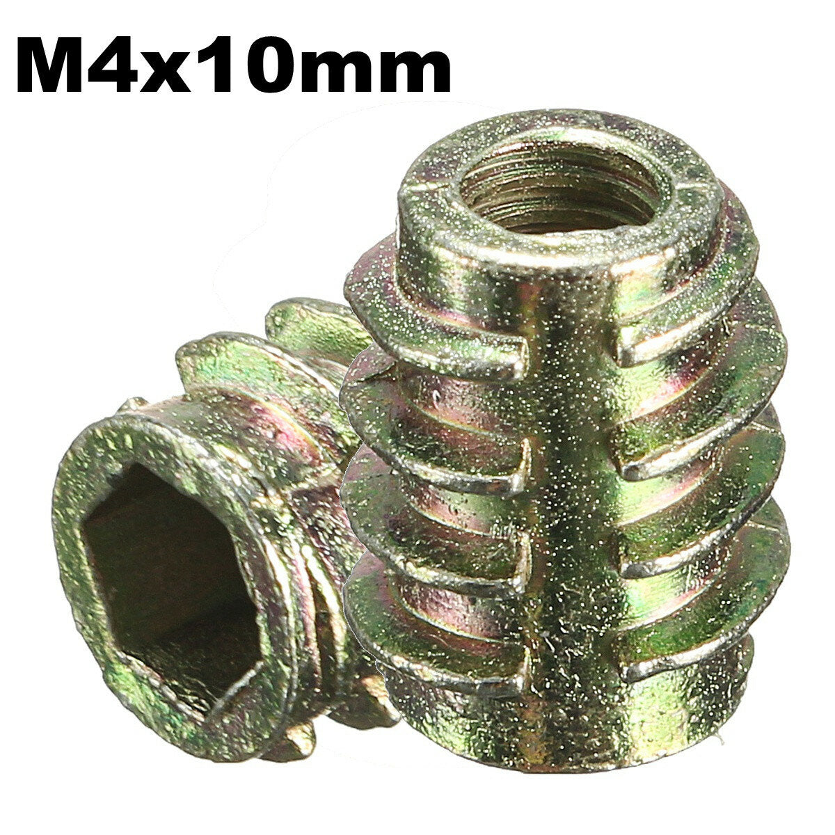 9 maat m4 m5 m6 m8 m10 hex drive schroef in schroefdraad insert voor hout type e