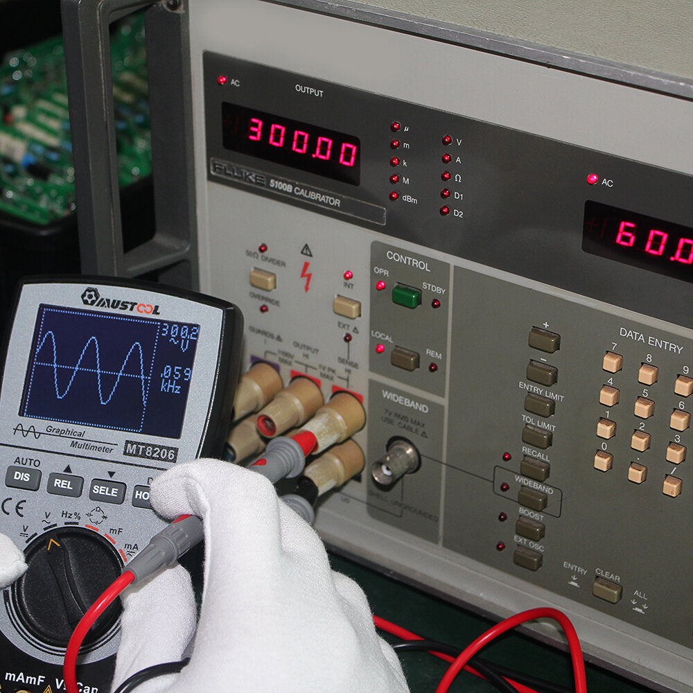 mt8206 2-in-1 intelligente digitale oscilloscoop-multimeter met analoog staafdiagram