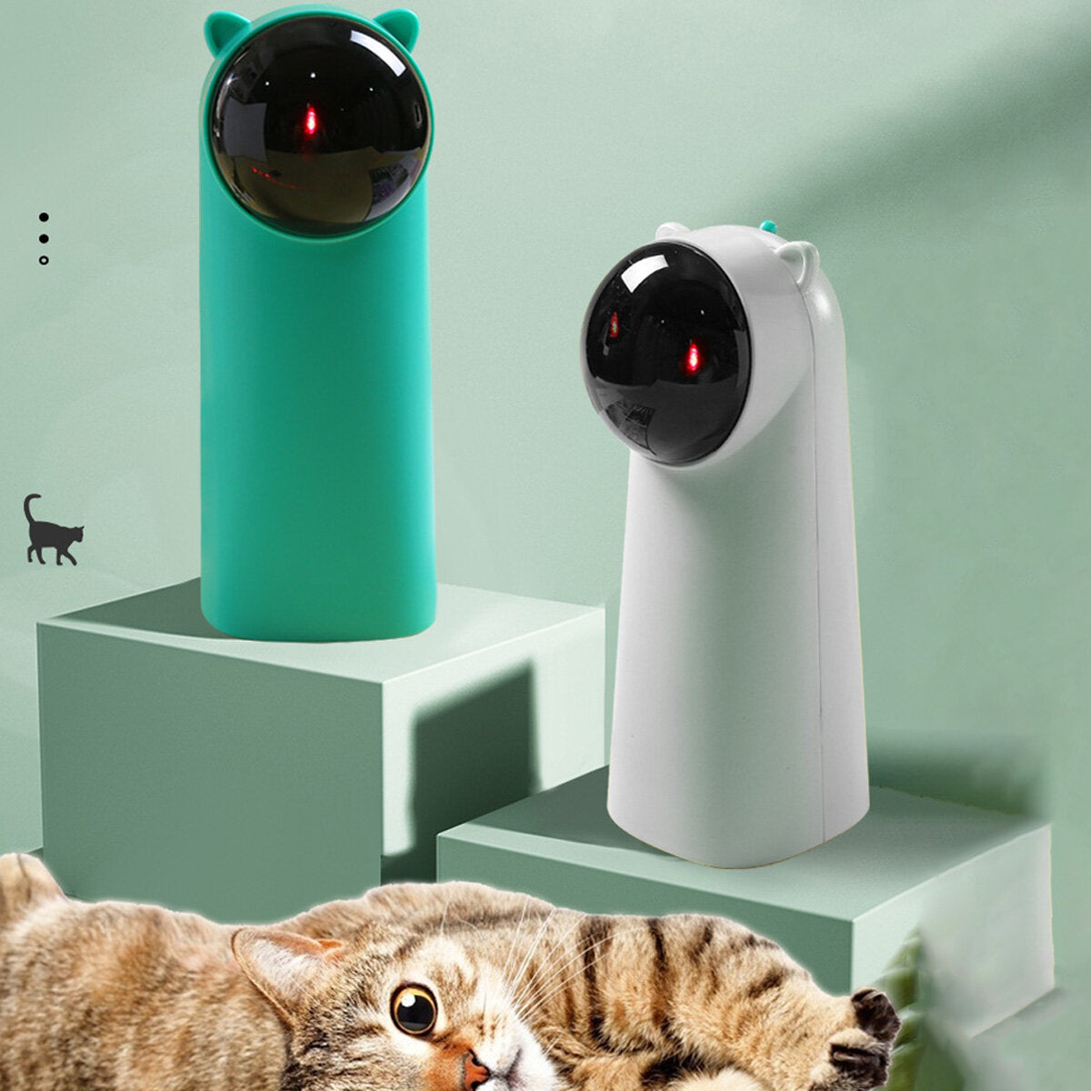 usb automatische kat speelgoed teaser interactieve smart plagen huisdier 5 hoeken 2-gears led laser grappige handheld modus elektronische huisdier
