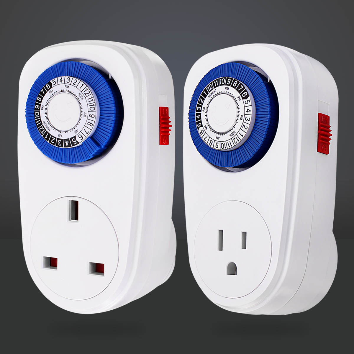 24-uurs plug-in mechanische timer 16a geaarde stekker tijdschakelaar s ...