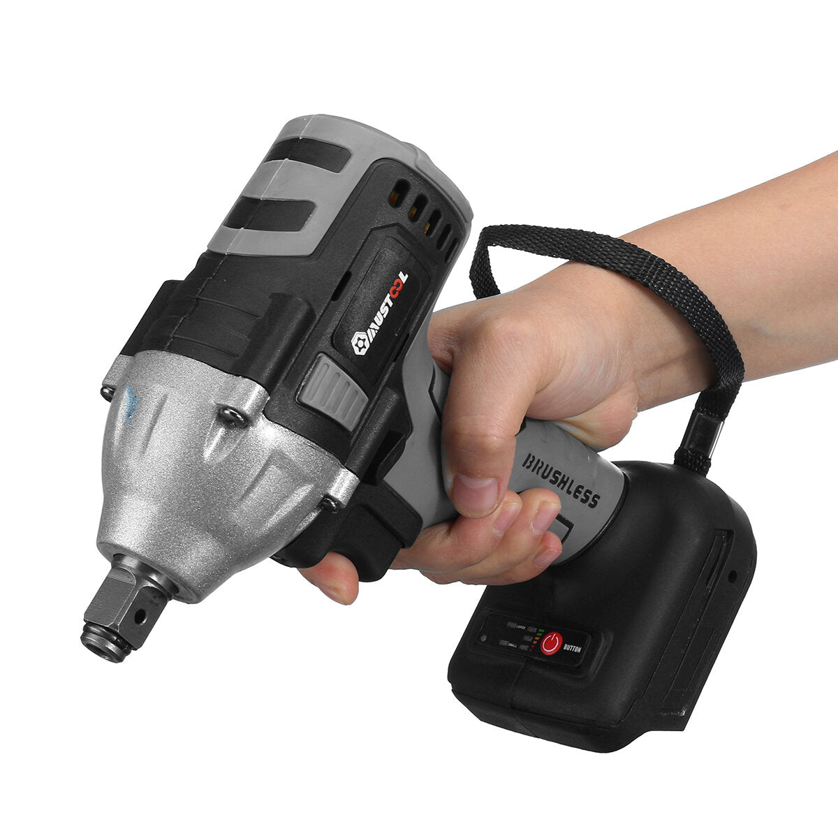800n.m draadloze elektrische borstelloze sleutel 1/2 inch driver w / led licht & geen / 1/2 stuks batterij ook voor makita 18 v batterij