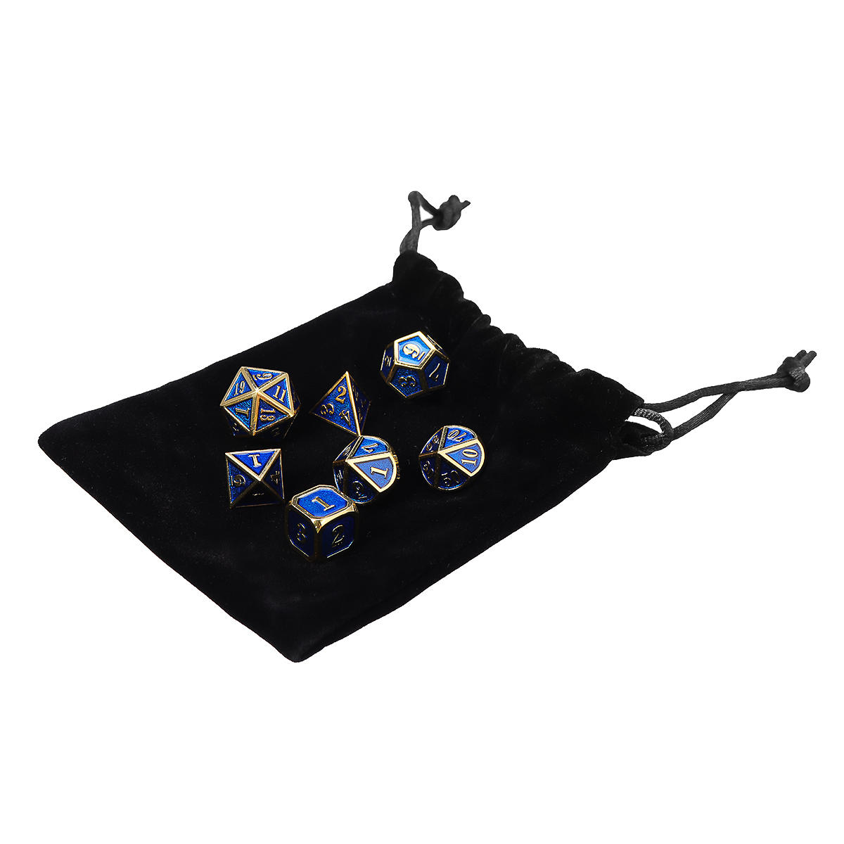 7 stuks zware metalen polyhedral dobbelstenen set meerzijdige dobbelstenen antieke rpg rollenspel dobbelstenen