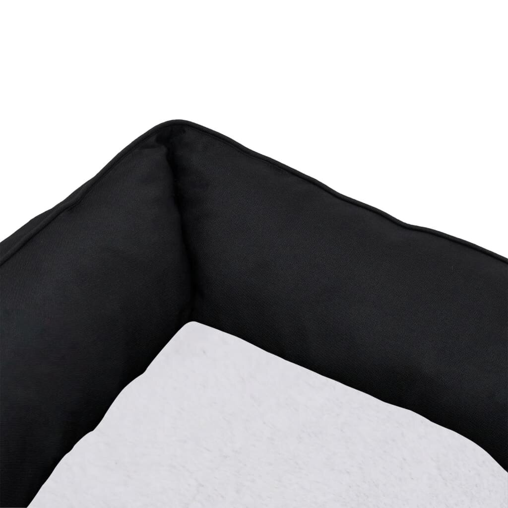 hondenbedlinnen look 85.5x70x23 cm fleece zwart wit