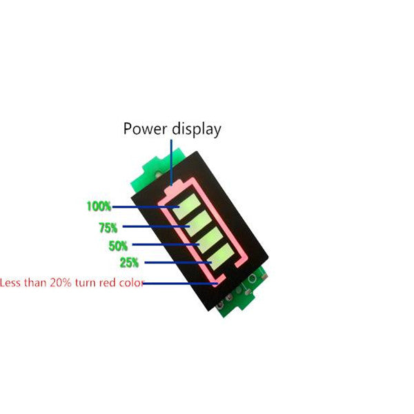 3,7v/7,4v/11,1v/14,8v li-po batterij indicator display board power storage monitor