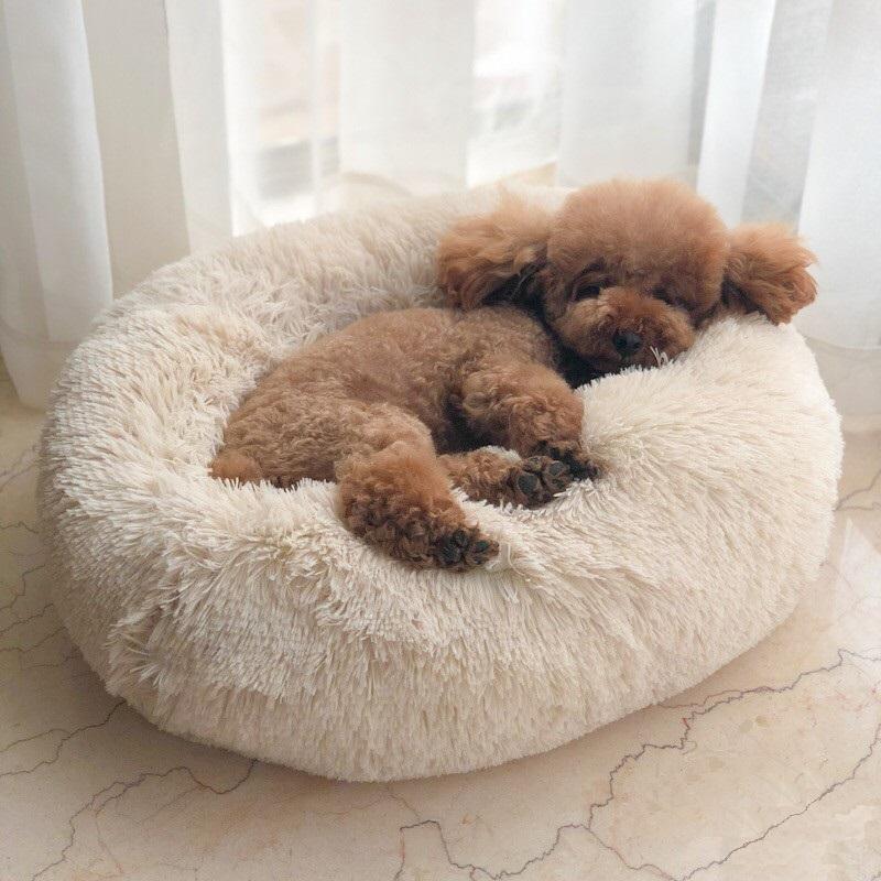 veelkleurig katten- / hondenbed super soft warme ronde diepte super schattige kennel