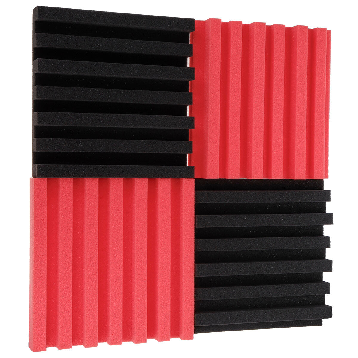 6 stuks akoestische wandpanelen tegels studio geluiddempende isolatie schuimrubberen pads
