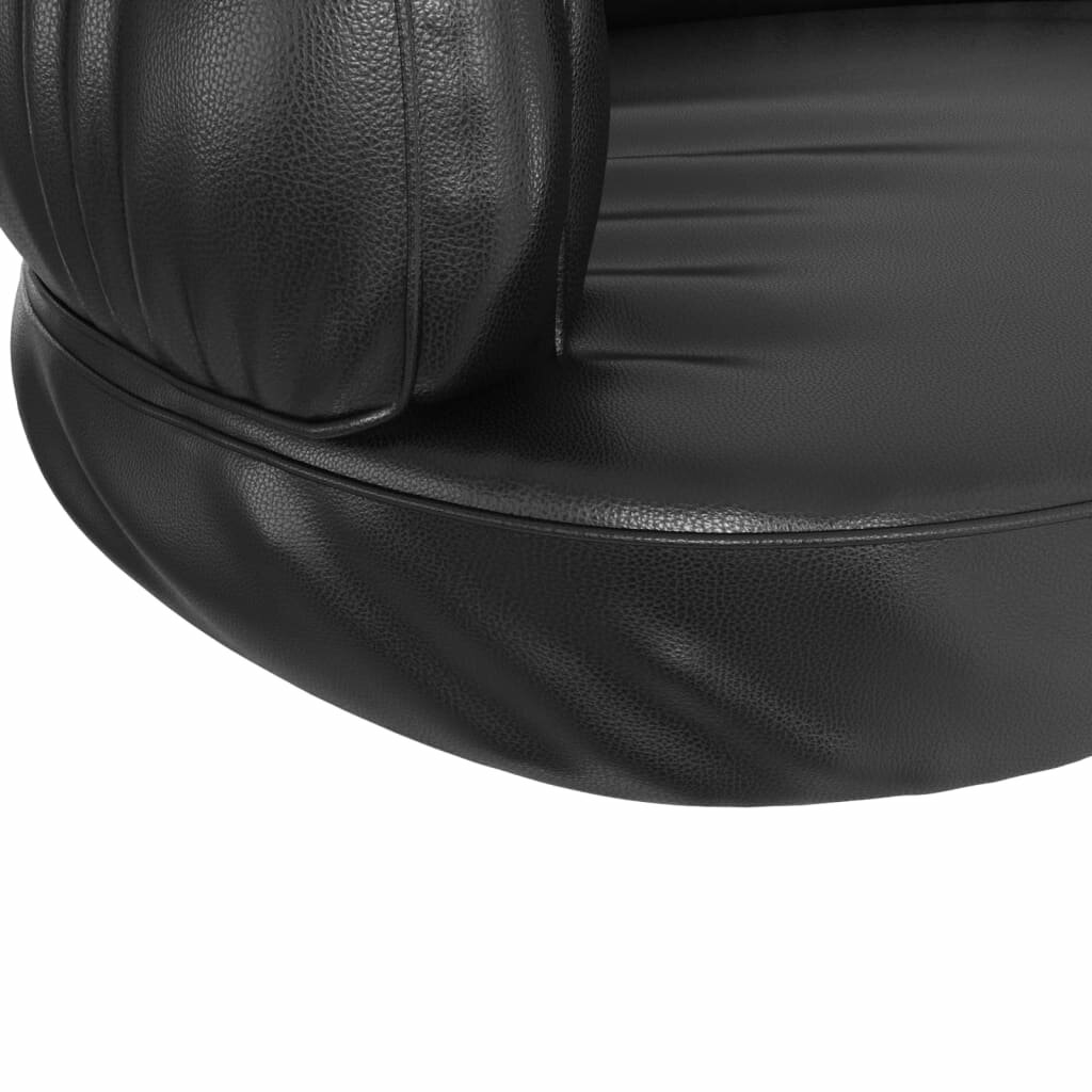 hondenmand met ergonomisch schuim 60x42 cm kunstleer zwart