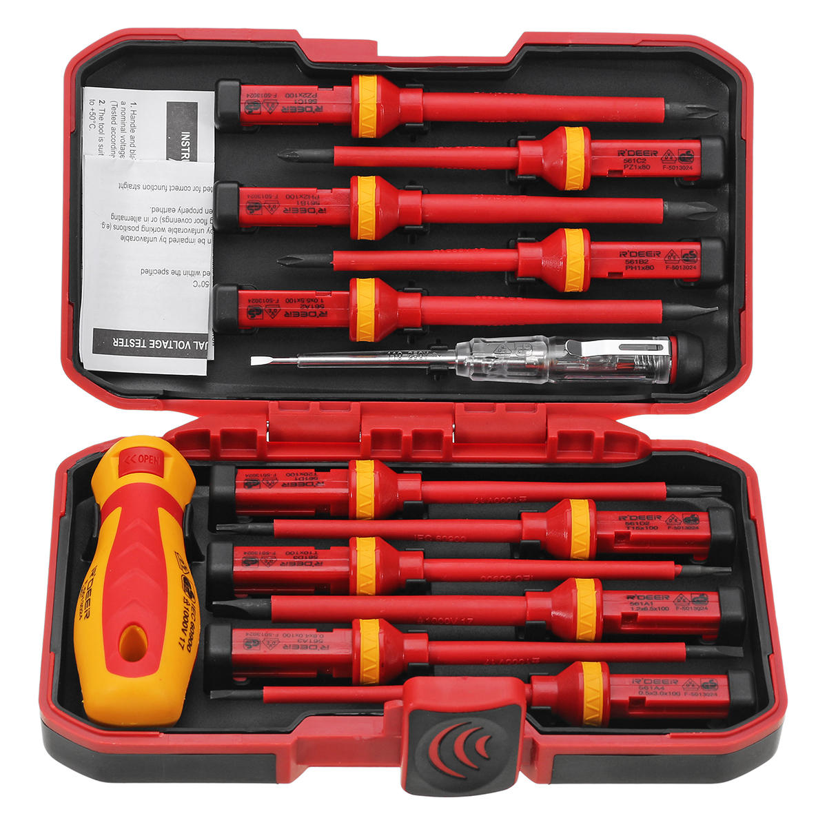 13-delige 1000v elektronische geïsoleerde schroevendraaier set phillips torx cr-v schroevendraaier handgereedschap