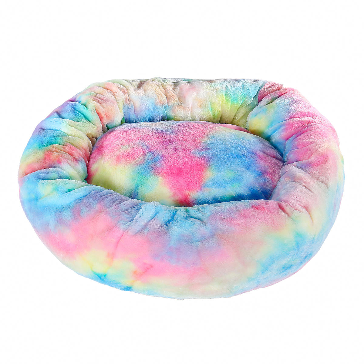 pluche rond soft huisdier bed flush kennel nest katten honden warme comfortabele slaapmatten