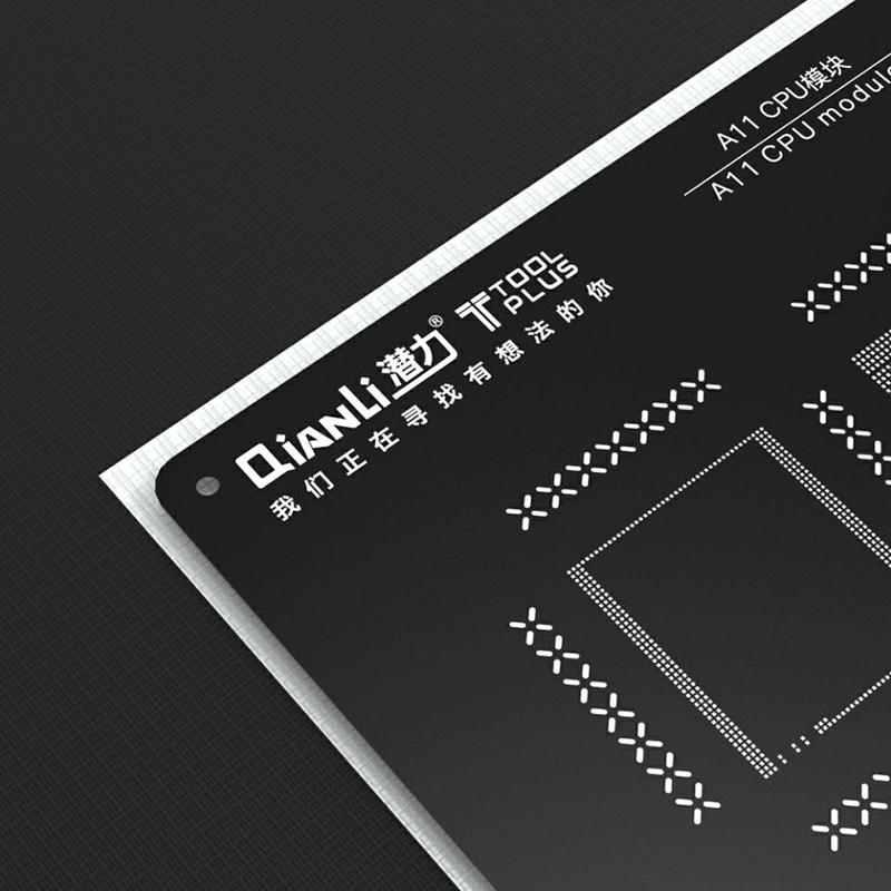 qianli cpu-module moederbord reballing kit stencils tin planting network steel net repareergereedschap voor telefoon 5s / 6 / 6s / 7 / 7p / 8 / 8p a7 a8 a9 a10 a11