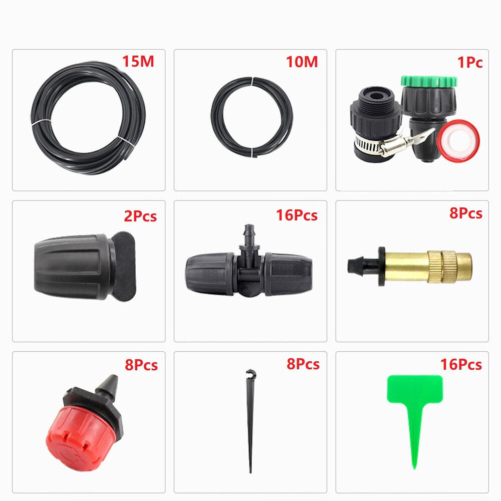 micro drip irrigation set dhz garden irrigation spray automatisch sproeislangsysteem met verstelbare druppelaar