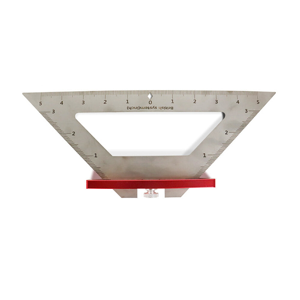 140mm rvs inch houtbewerking driehoek heerser multifunctionele schrijfhoek heerser voor diy