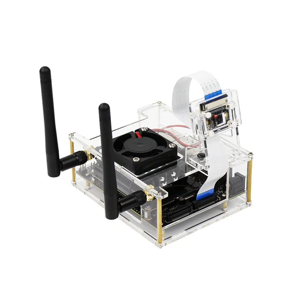 yahboom jetson nano development board acryl nvidia beschermhoes met koelventilator compatibel b01