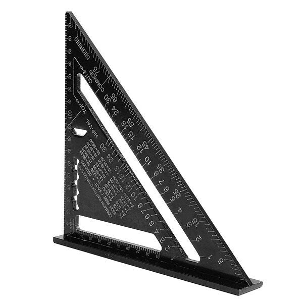 raitool ar01 260x185x185 mm metrische/imperiale aluminium zwarte driehoeksliniaal
