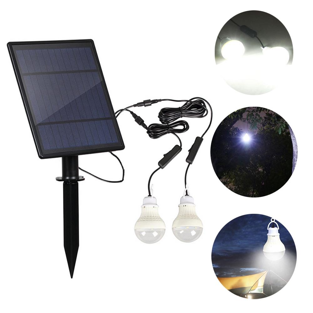 zonnepaneel 2 stuks led lamp kit waterdichte licht sensor outdoor camping tent vissen noodverlichting lamp