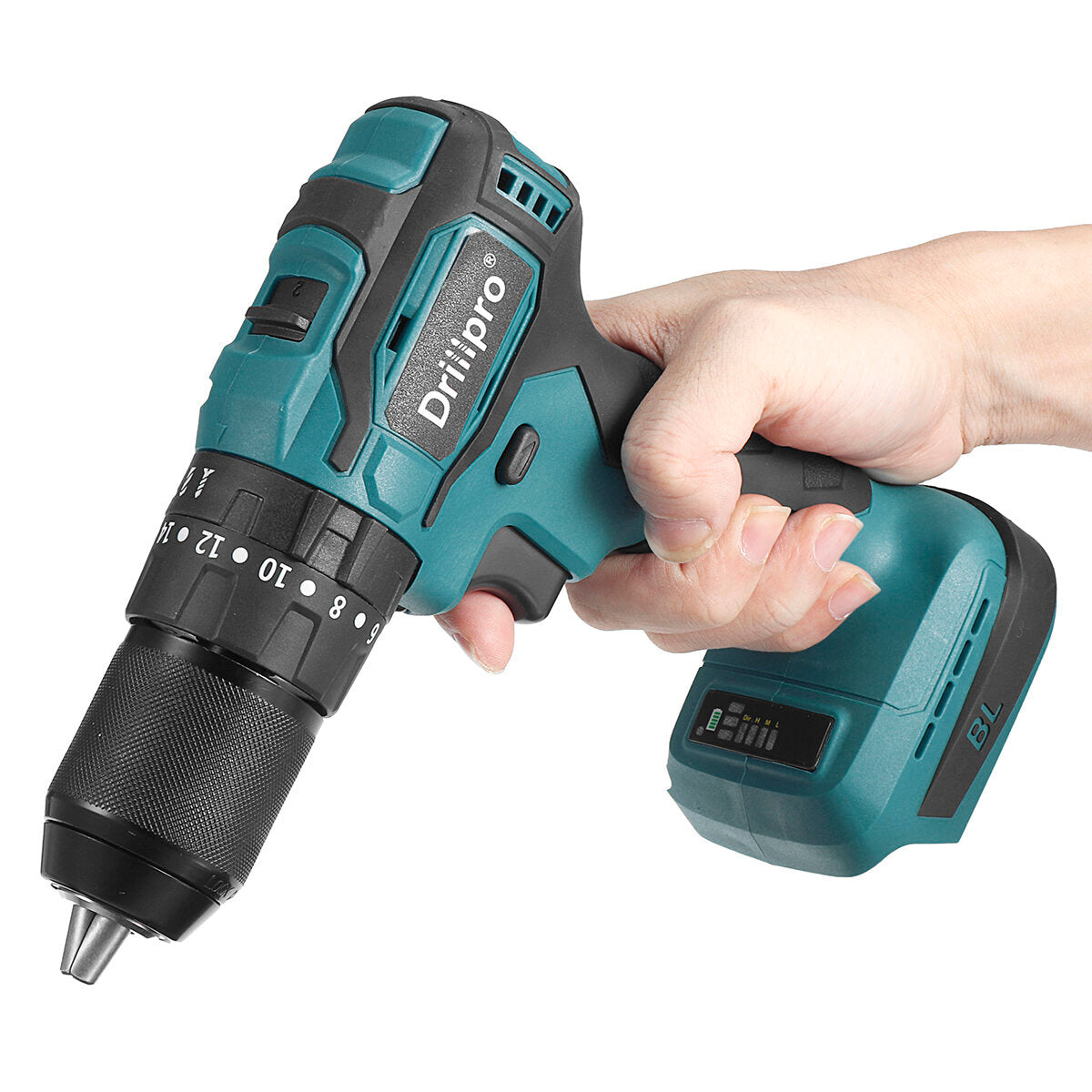 10 mm / 13 mm draadloze borstelloze klopboormachine oplaadbare elektrische schroevendraaier fit makita