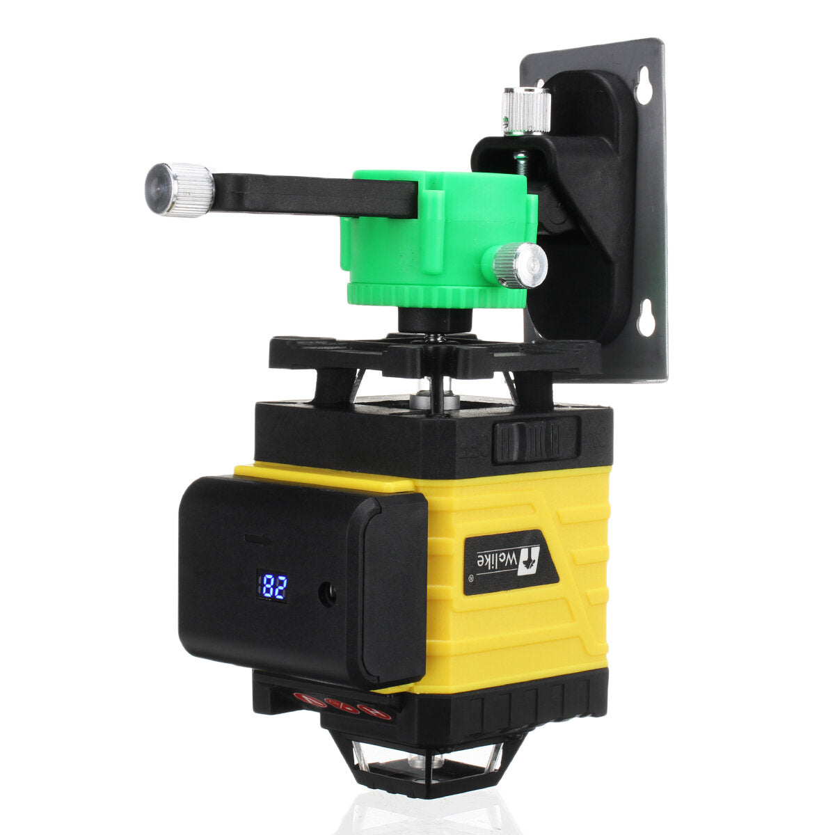 4d 16 lijnen groen licht laser waterpas 360 graden zelfnivellerende cross horizontale maatregel met 2 batterijen