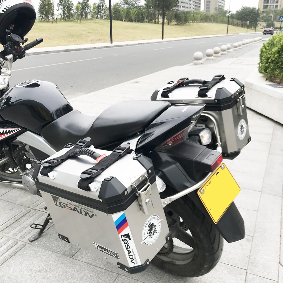 legering side box zadeltassen fietstas handvat touw voor bmw r1200gs adv f700gs f800gs motorfiets