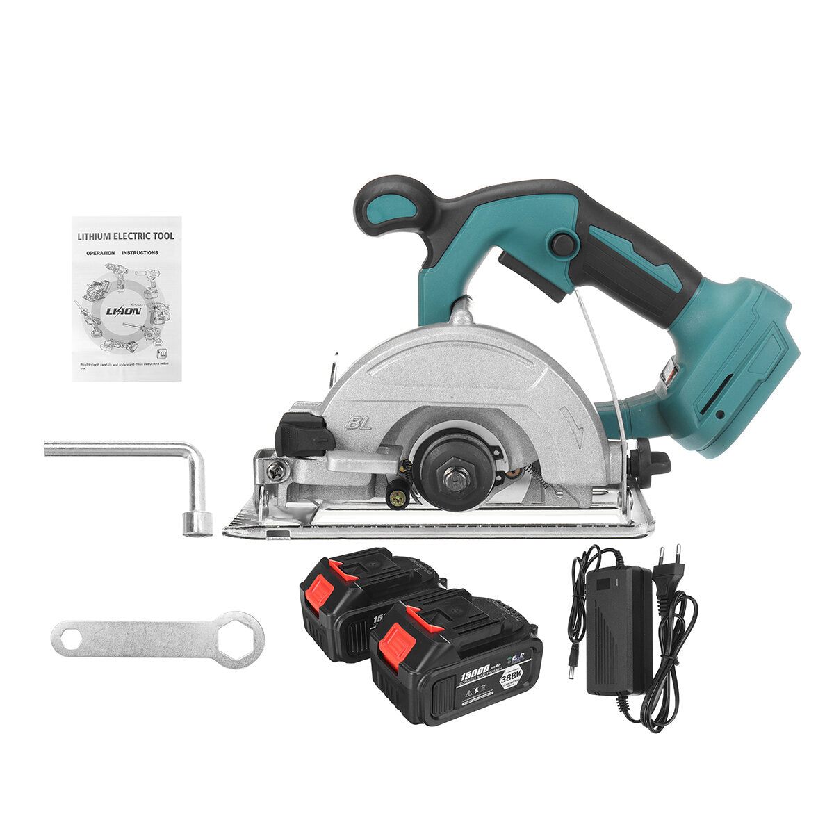 388vf elektrische cirkelzaag houtbewerking hout houtsnijder w / geen / 1/2 batterij voor makita