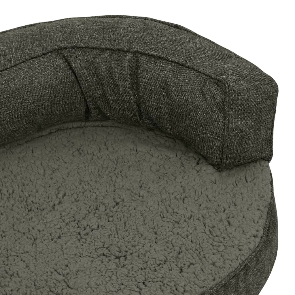 hondenmand ergonomisch linnen look 90x64 cm fleece donkergrijs