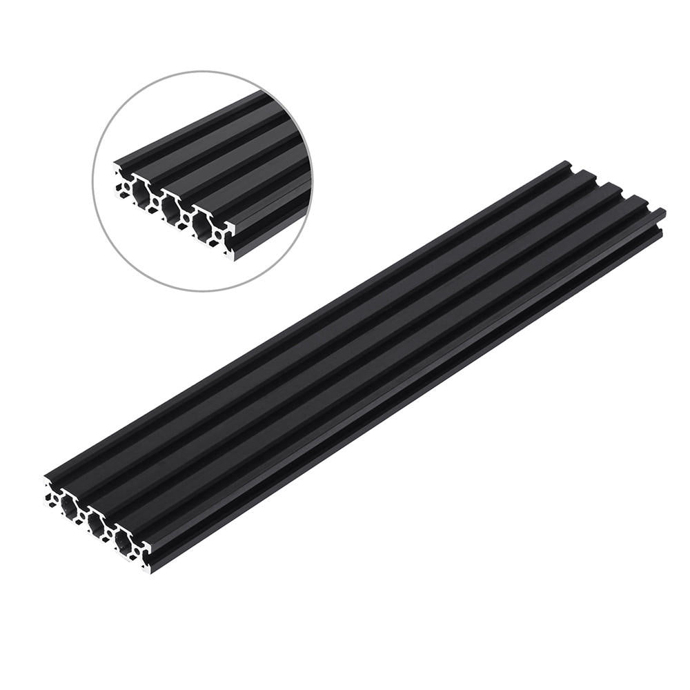 200-1000 mm zwart 2080 v-sleuf aluminium profiel extrusieframe voor cnc-gereedschap diy