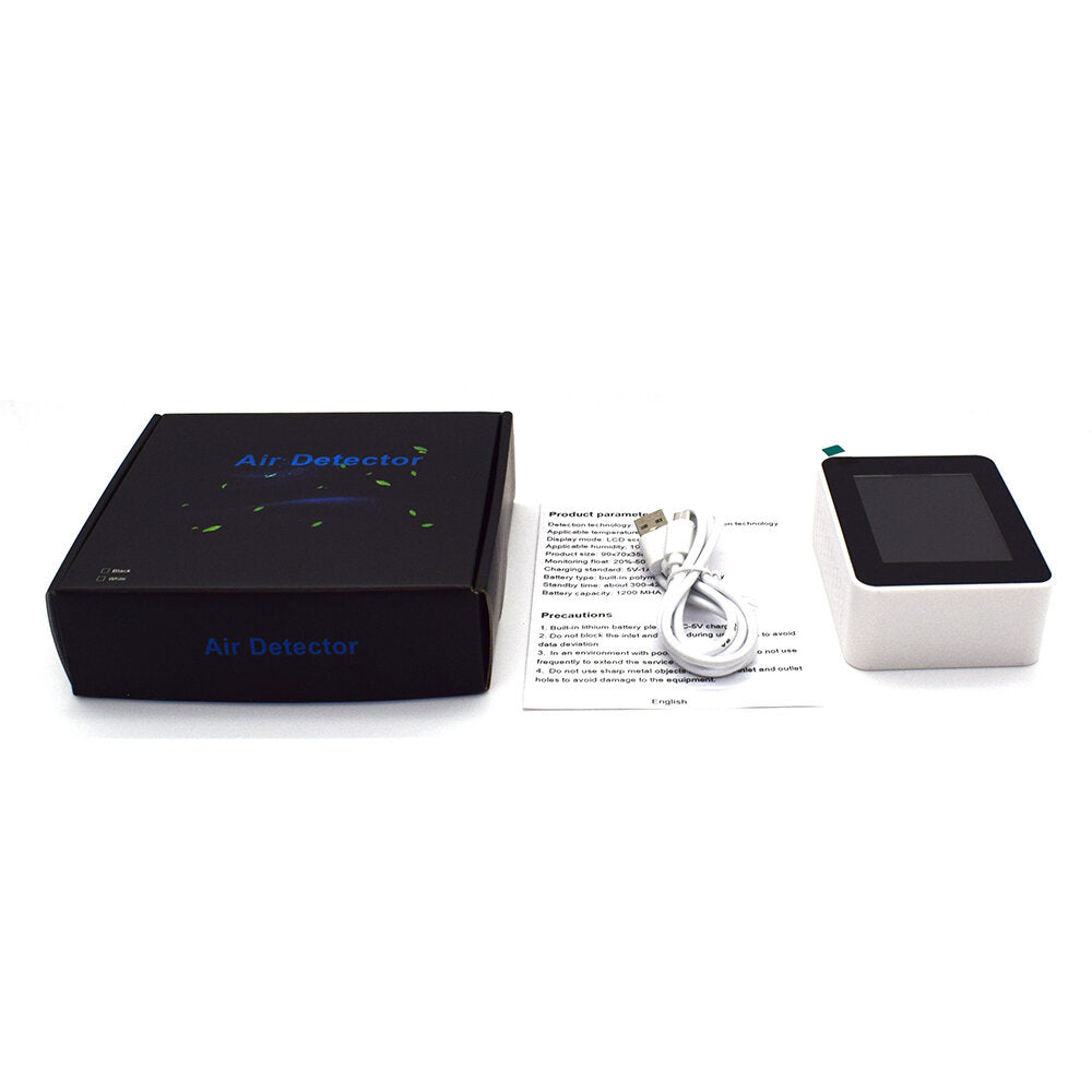 k02 huishoudelijke luchtkwaliteit detector co2 meter multifunctionele c02 temperatuur vochtigheid tester lcd-scherm met achtergrondverlichting