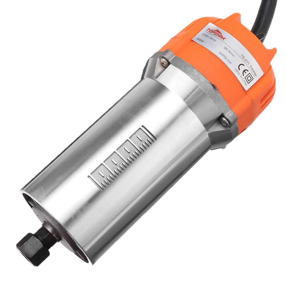 ts-et1 800w 110v/220v elektrische houttrimmer 6.35mm stalen chuck voor hout router afkanten groeven curve snijden houtbewerking schaven