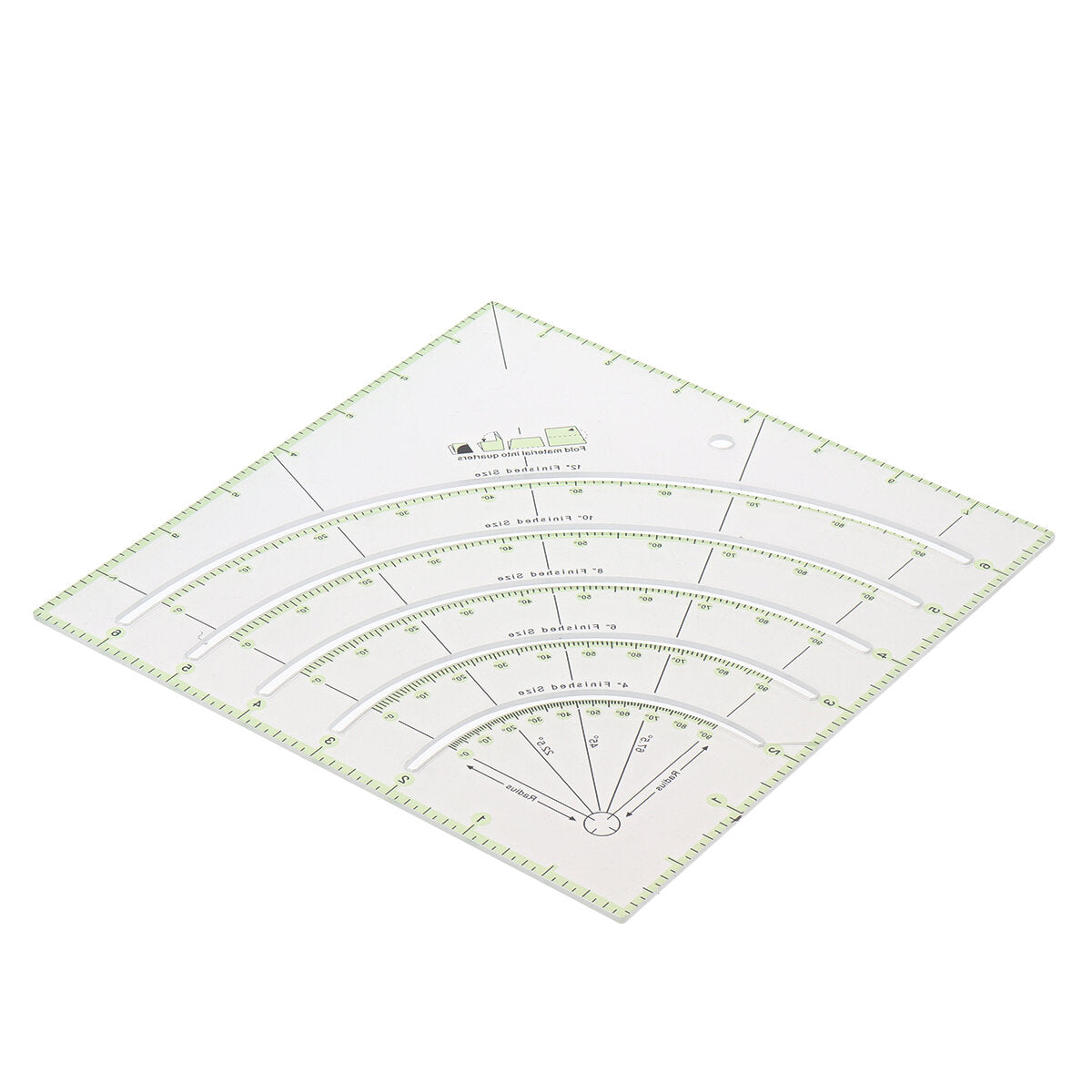 multifunctionele acrylbogen en waaiers quiltpapier stof cirkelsnijder liniaal