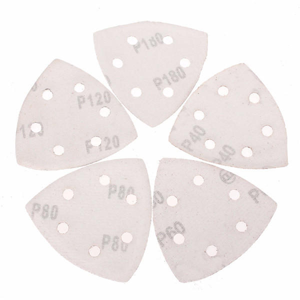 50 stuks 90mm 40-180 grit schuurbladen driehoek sander grinder backing paper pads