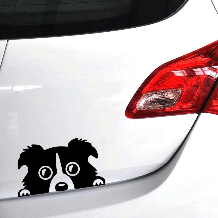 14x8cm car lovely pet dog sticker grappig decal auto bumper window body decal