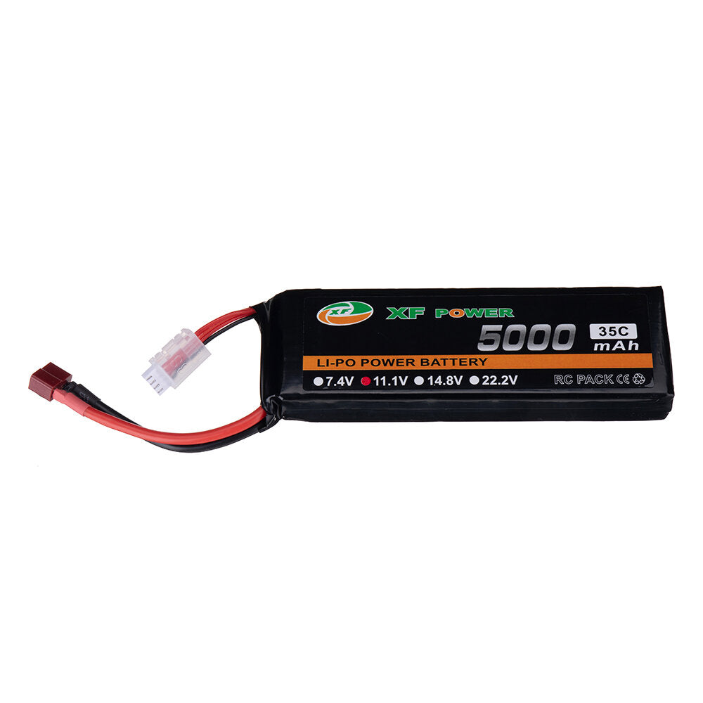 xf power 11.1v 5000mah 35c 3s lipo batterij t deans plug met xt60 adapter plug voor rc drone