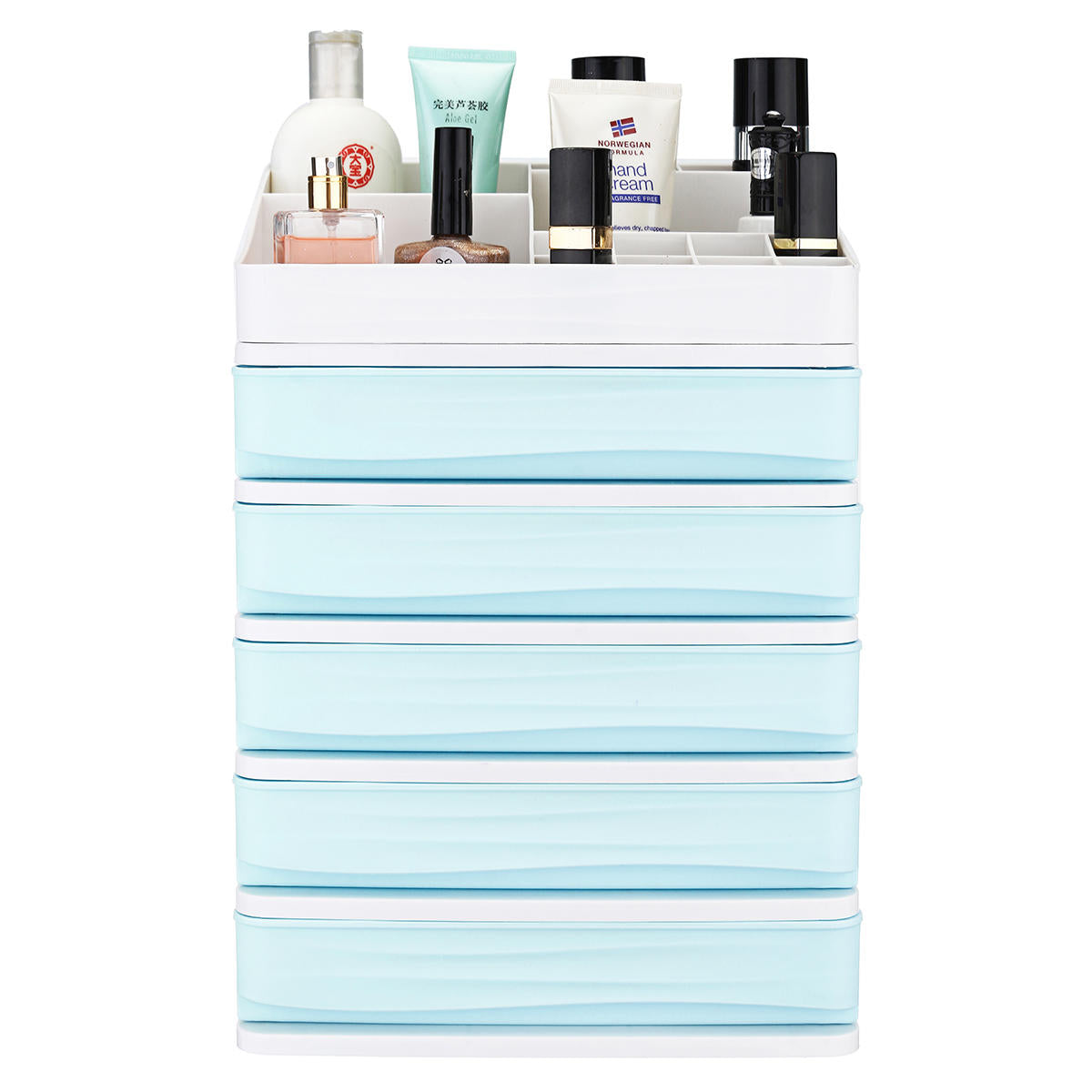 2/3/4/5 tier layer plastic desktop organizer manden lade sieraden make-up case ruimtebesparend eenvoudige tafel opbergdoos
