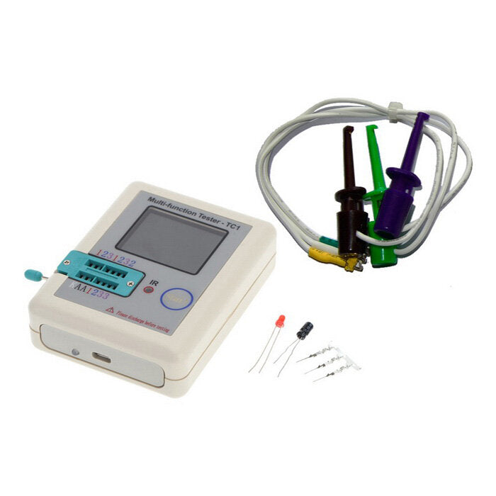 1.8 inch colorful multifunctioneel display tft achtergrondverlichting transistor tester voor diode triode condensator weerstand transistor lcr esr npn pnp mosfet