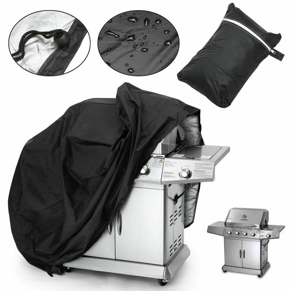 waterdichte zwarte barbecue cover anti stof regenhoes tuin yard grill cover protector voor outdoor bbq accessoires